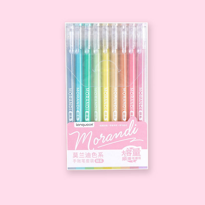 Morandi Colors Gel Ink Markers Pen Highlighter Journal Drawing