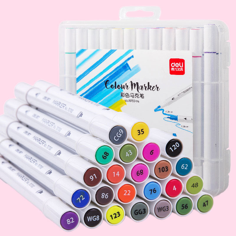 Double Tip Deli Sketch Markers, Deli Artist Markers, Marker Brush Set